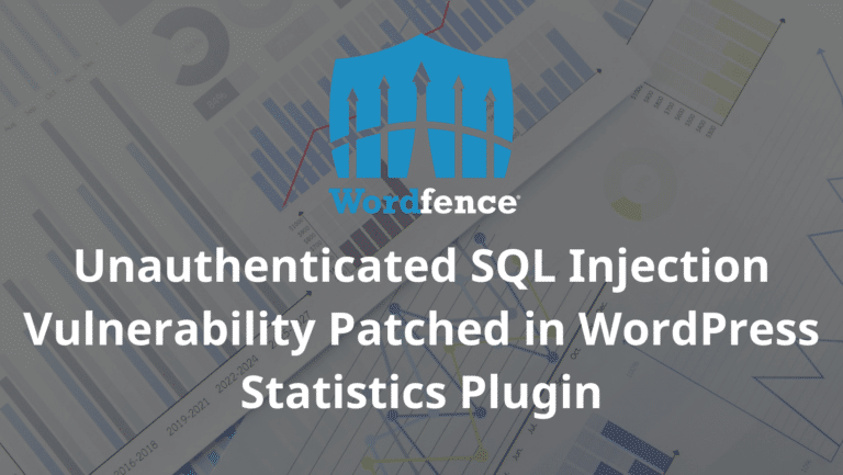 Unauthentifizierte SQL-Injection-Schwachstelle im WordPress-Statistik-Plugin gepatcht