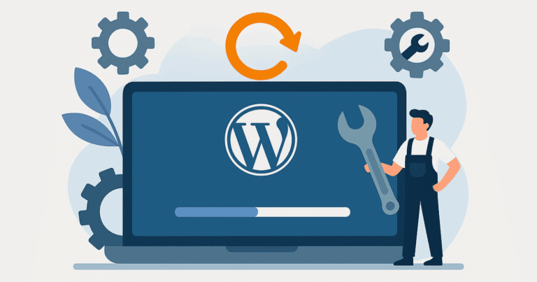 Symbolbild Für Wordpress Update-Prozess