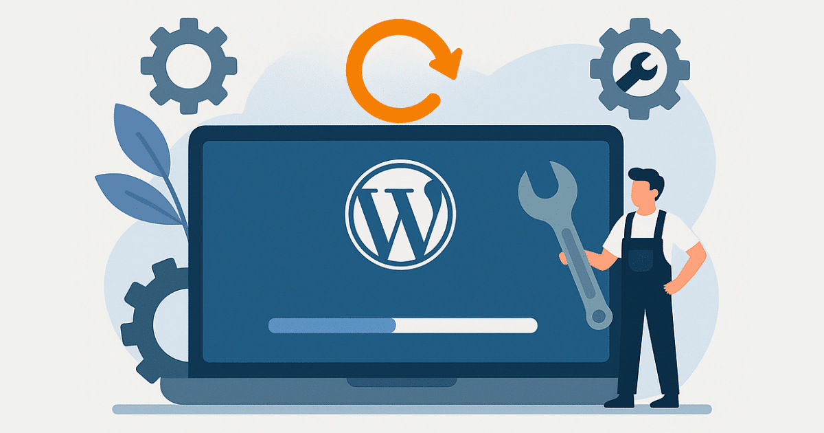 Symbolbild Für Wordpress Update-Prozess