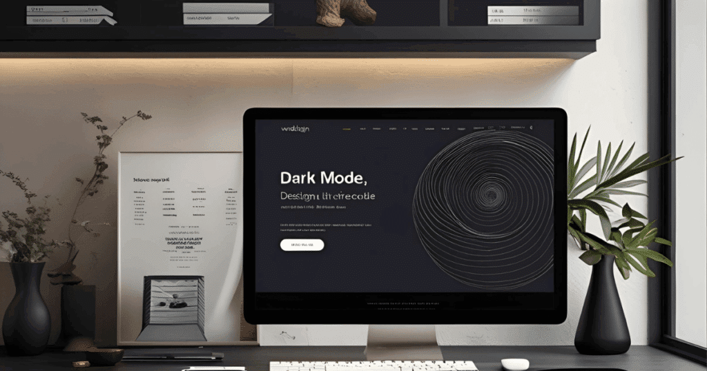 Dunkle Website-Darstellung Im Kontrast
