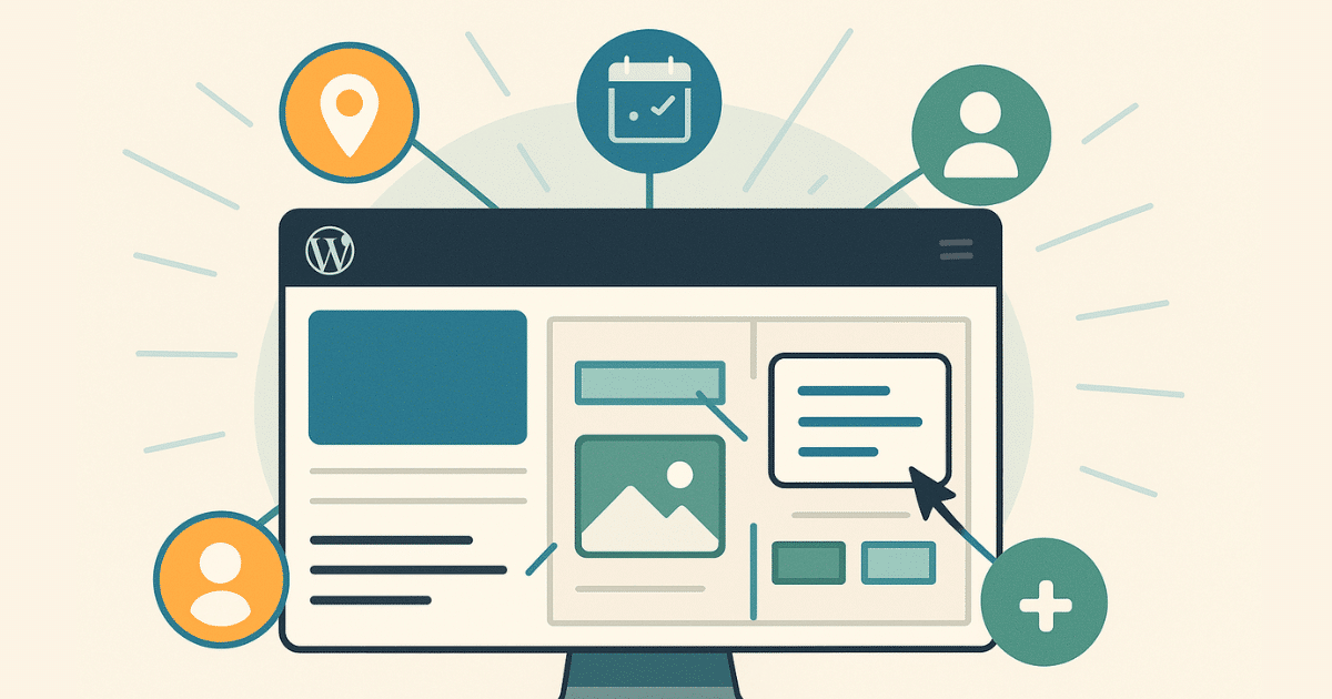 Dynamische Inhalte Wordpress: Block-Editor Mit Personalisierungs-Icons Für Benutzerrolle, Standort Und Zeit