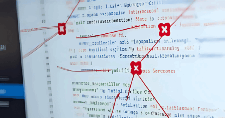 Web Accessibility Overlay Schicht Über Fehlerhaftem Webcode, Symbolisiert Oberflächliche Barrierefreiheit